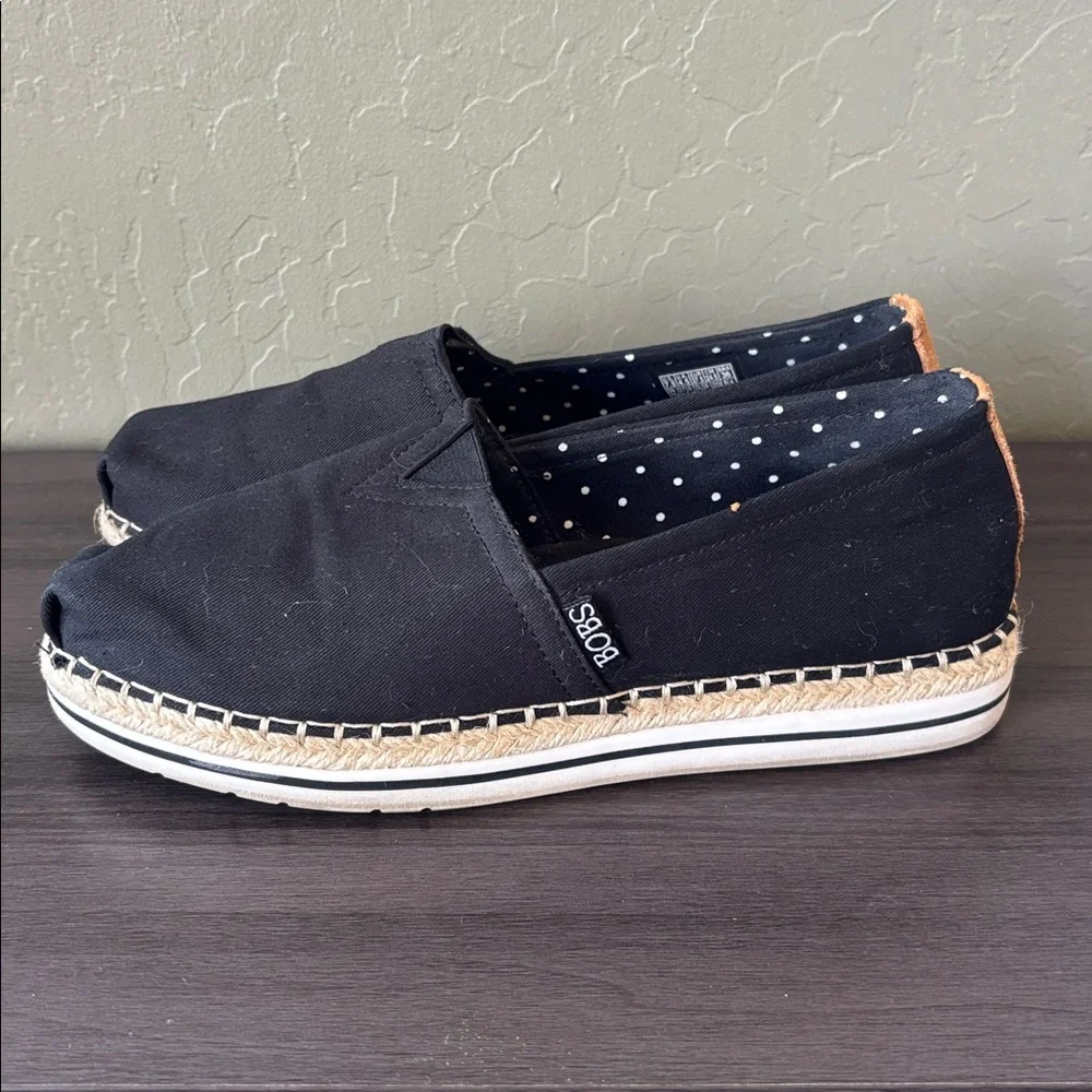 BOBS by Skechers‎ Bobs Black Flexpadrille Flat Loafer Slip On Size 7.5